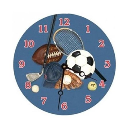 CLOCK CREATIONS 15 in. Little Athlete Round Clock CL1097614